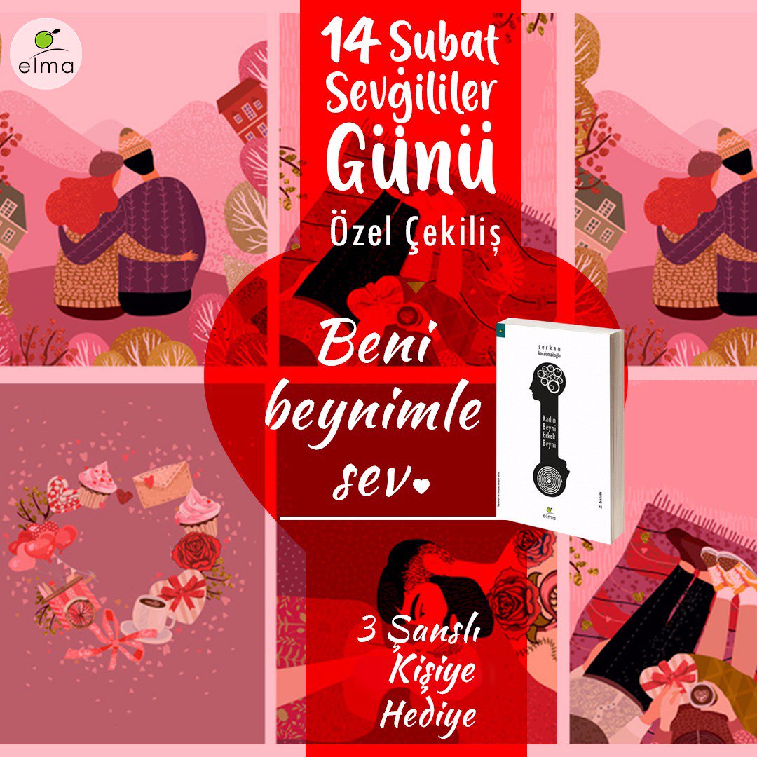 14 Şubat Sevgililer Gününe özel, kısa süreli minik bir çekiliş yapmak istedik. 
📢RT yapan ve hesabımızı takip eden 3 takipçimize sevdiğine de hediye etsin diye 2 "Kadın Beyni Erkek Beyni" hediye! Son gün 14 Şubat!🌸
