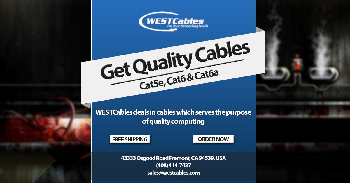 WESTCables's tweet photo. Discounted price, Free shipping, Great services, Online stores. 100% Solid copper cables, cat5e cat6, and cat6a, plenum and riser cables.
For call: 408-414-7437
For email: sales@westcables.com
For shop...https://t.co/fXx2fddUUN
#Cat6_plenum #Cat6 #cat5eplenum #cat6aplenum https://t.co/S0S2dui9da