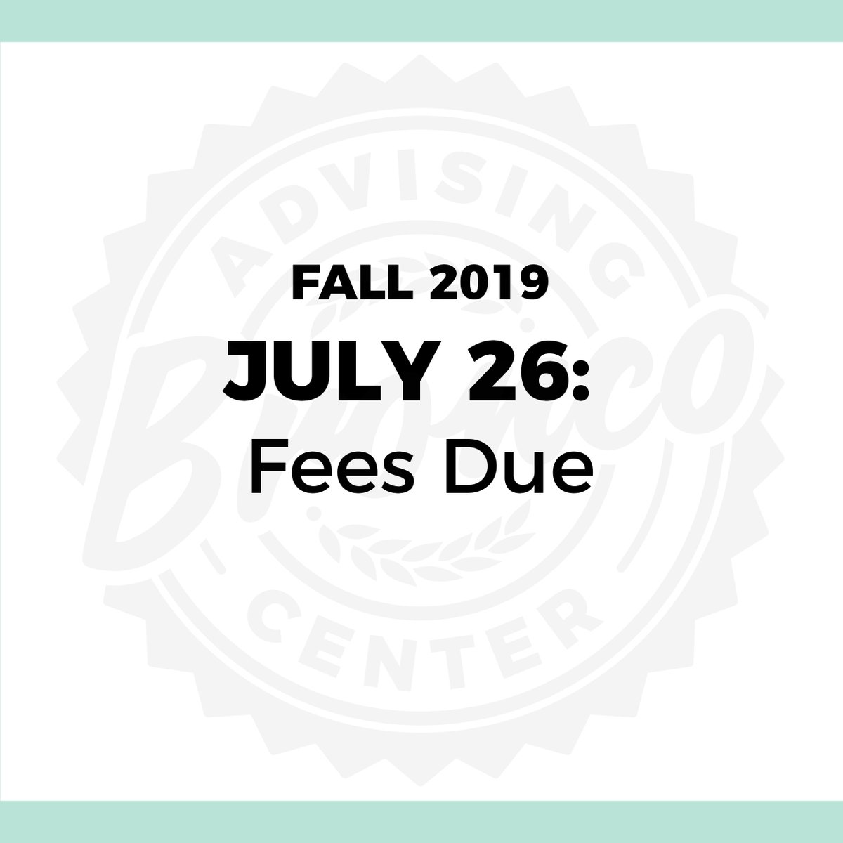 cppbac's tweet image. Here's your two-week reminder about the deadline for fall 2019 fees -- July 26.
Students who receive financial aid and have a balance will also have a deadline in September.