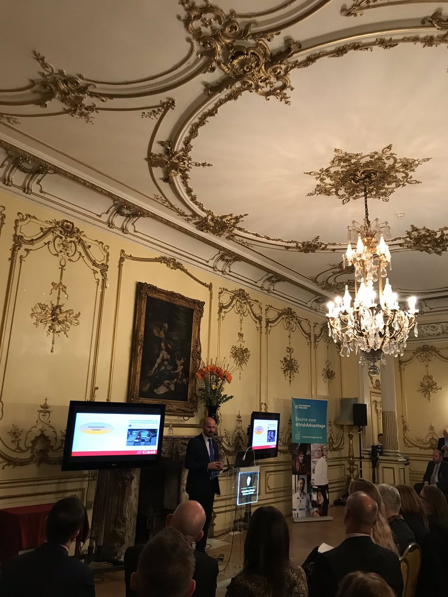 TimSMP's tweet photo. Mark Farmer. Modernise or Die!? Pushing the Irish construction engineering industry at the London Irish Embassy. Big challenges getting bigger. https://t.co/5i5ZbC9lRt