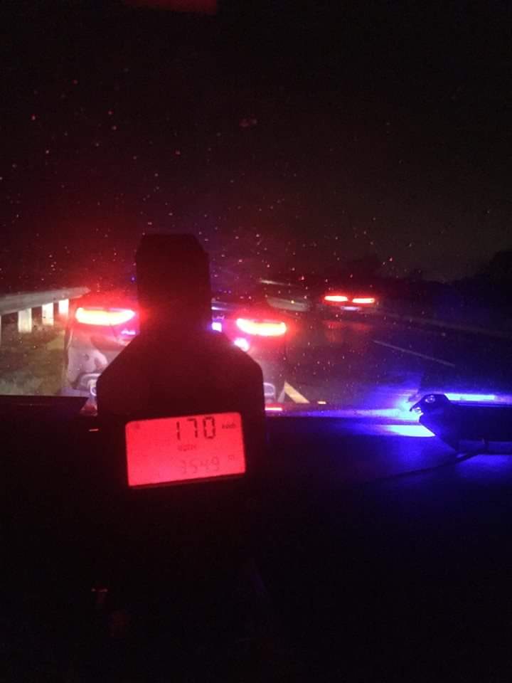 GardaTraffic's tweet photo. M7 Limerick - Limerick RPU detected motorist driving at 170KPH in 120KPH zone with poor driving conditions. Motorist will be dealt with by the District Court.
#HeedYourSpeed
#ArriveAlive https://t.co/xe172zv2LZ