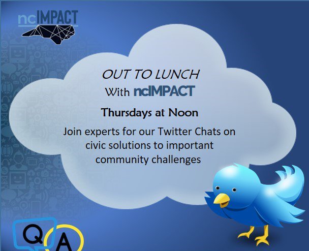 ncIMPACTsog's tweet photo. Reminder: We’re hosting a Twitter chat this Thursday at noon on “Downtown Revitalization” that will lead up to our UNC-TV episode on this topic the same evening at 8pm. Please join us! @publicmediaNC @EmilyGangiNC @Anita4NC @uncsog @civicfcu @sruff06 https://t.co/ewjQZpZu3d