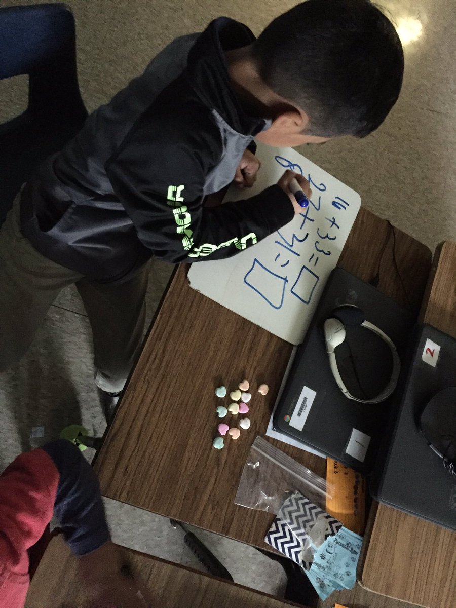 Having a SWEET(heart) time in math solving two digit addition problems! #candyhearts #candymathmanipulative <a href="/GriffithElemWS/">GᖇIᖴᖴITᕼ EᒪEᗰEᑎTᗩᖇY ᔕᑕᕼOOᒪ</a> <a href="/martianteacher/">The Martian Teacher</a>