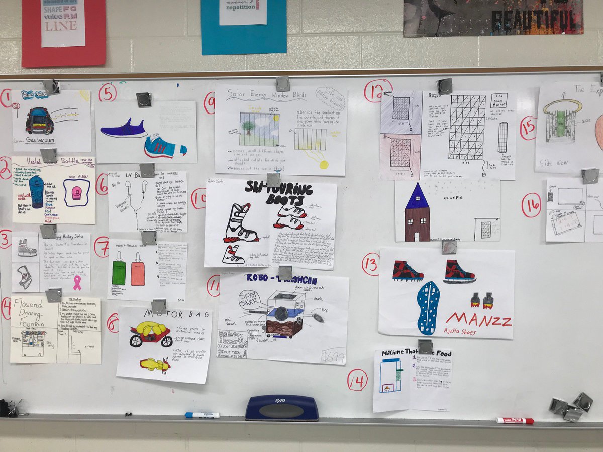 MacArtHendricks's tweet photo. 8th Grade artists created product designs last week.  They presented their designs to the class and today we are investing our monopoly money in the products each student believes would be the best investment. @D23MacArthur @PHSD23 #d23mac https://t.co/zXPfsn46ju