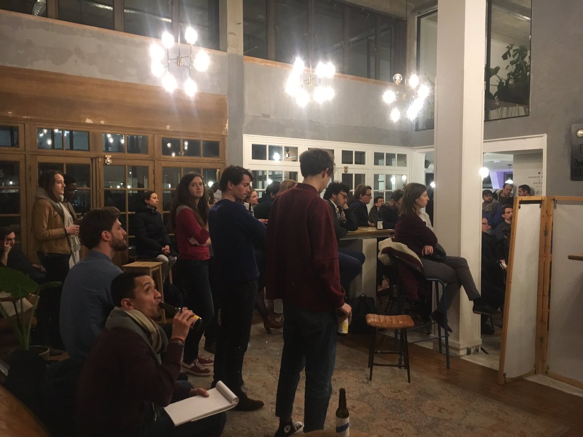 Ouishare_Fr's tweet photo. Lancement de la soirée « Et si votre lieu de travail pouvait devenir moteur de la révolution écologique ? » à #MorningOS dans le cadre de la semaine du #climat avec @LesEnR @makesense & Le Lavoir. https://t.co/kjtiJBCvGM