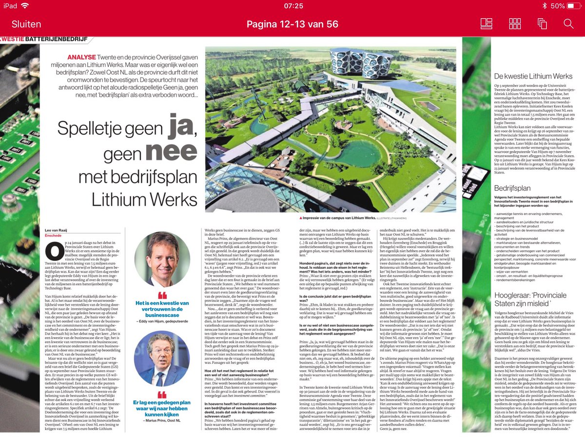 PVV_Overijssel's tweet image. Op verzoek van de #PVV op de agenda laten zetten van de PS-vergadering 27 februari 2019. Is er nu wel of geen businessplan en zo ja, voldoet deze aan de voorwaarden? College en OostNL komen voor 27/2 met reactie. @rtvoost @tubantia #PS2019 #LithiumWerks