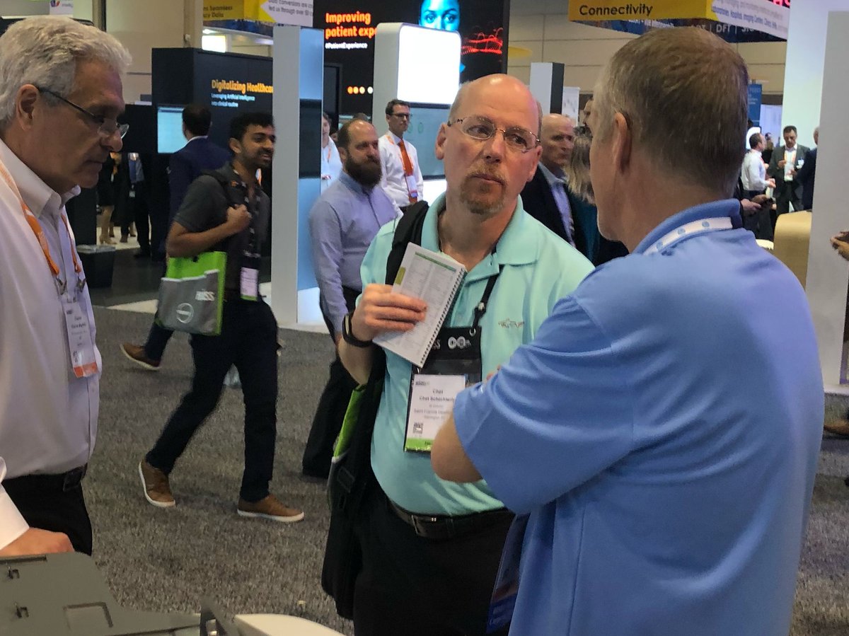Biscom's tweet photo. #HIMSS opened in Orlando today. Visitors are showing great interest in #Biscom’s secure healthcare communications with EHRs and #HP devices in HP’s booth (#3471). https://t.co/6NJWquM9cc
