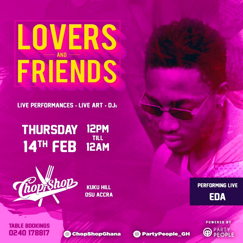 _northsidehub's tweet photo. Are you in Accra & Thinking of what to do on Val’s Day this Thursday? Well one of the artists on our #DebutRadar @EmageDaArtiste will be performing at Lovers & Friends at Osu. Check it out and support. Tell him The Debut sent you 😉💥 https://t.co/i4KJXK7LSa