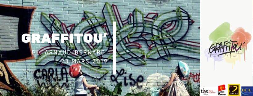 tbs_education's tweet photo. Ateliers #ThinkAndCreate
Félicitations aux 5 étudiantes gagnantes de la catégorie Print du concours de "How do you com" avec le projet GraffiTou', un événement en plein air à #ArnaudBernard visant à promouvoir l'art urbain et parrainé par l'artiste Rodolphe Moali 🏆 #StreetArt https://t.co/J04sPn8PnH
