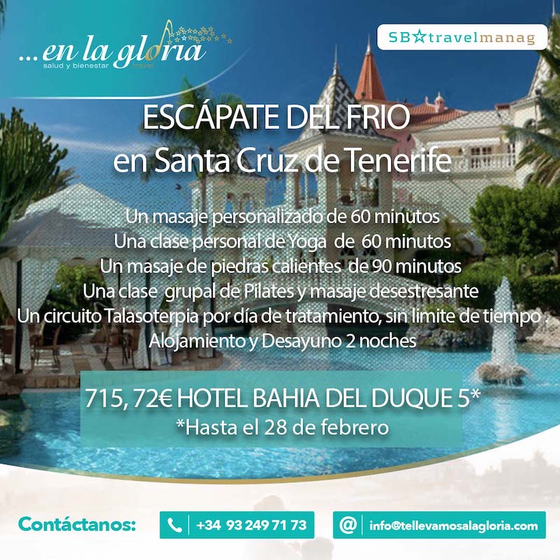 ¿Tienes frío? 🥶 ¿Te apetece una escapada a Tenerife? 😀 y además en uno de los mejores hoteles de la Isla... <a href="/BahiadelDuque/">Bahía del Duque</a> 😍 No lo pienses más y aprovecha esta experiencia, escápate del frio!!! ☀️
ow.ly/EAzM50kIEmK
#enlagloria #vacacionessaludables #escapateatenerife