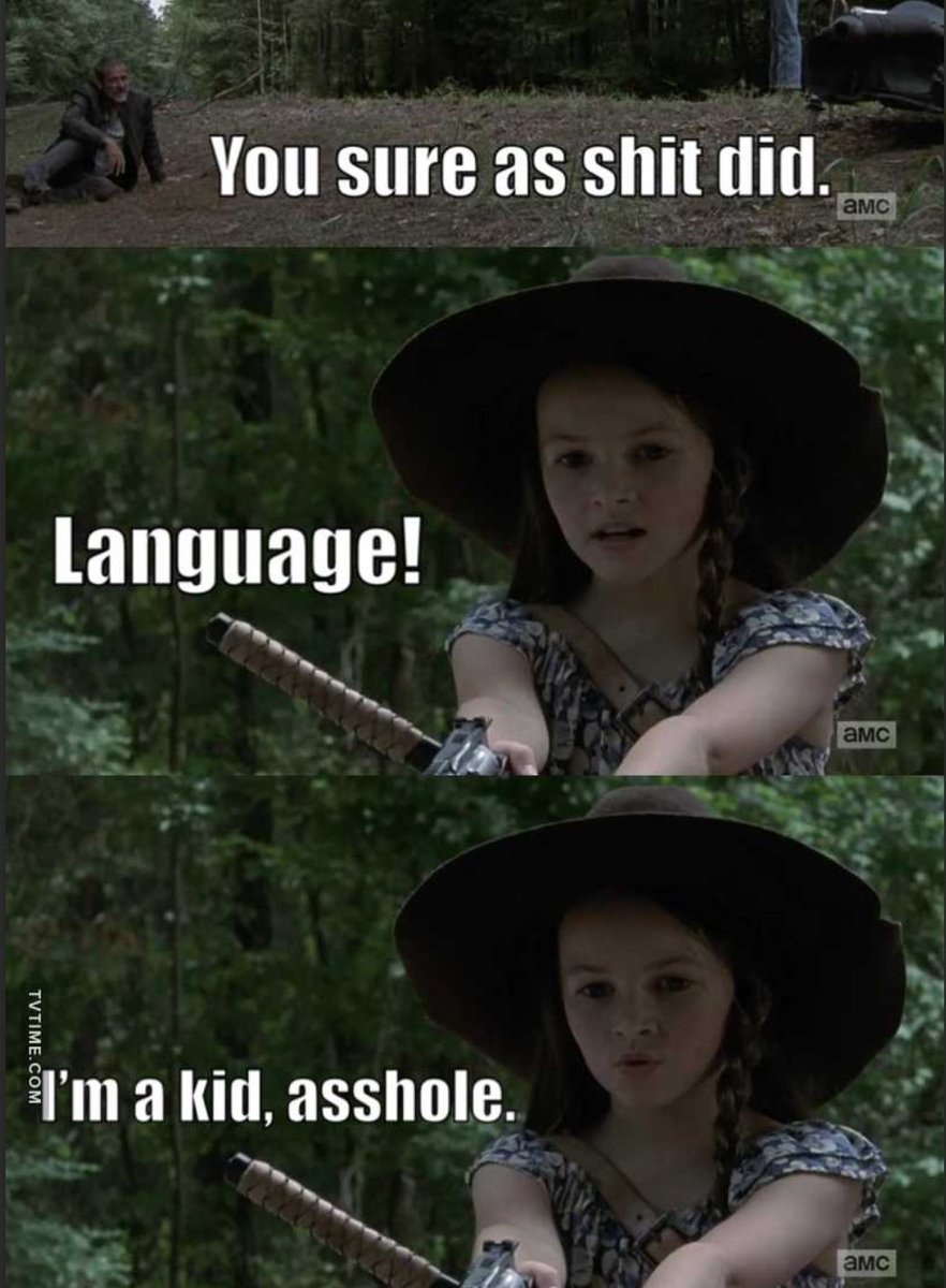 She learned from the best 😏😏

#TheWalkingDead