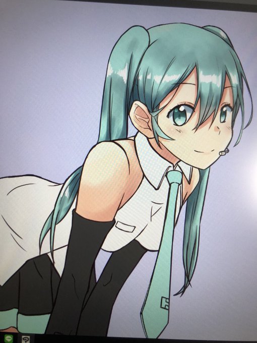 なんか脳死で描いてたら
可愛ええやつ出来てた。
髪がイマイチなー 