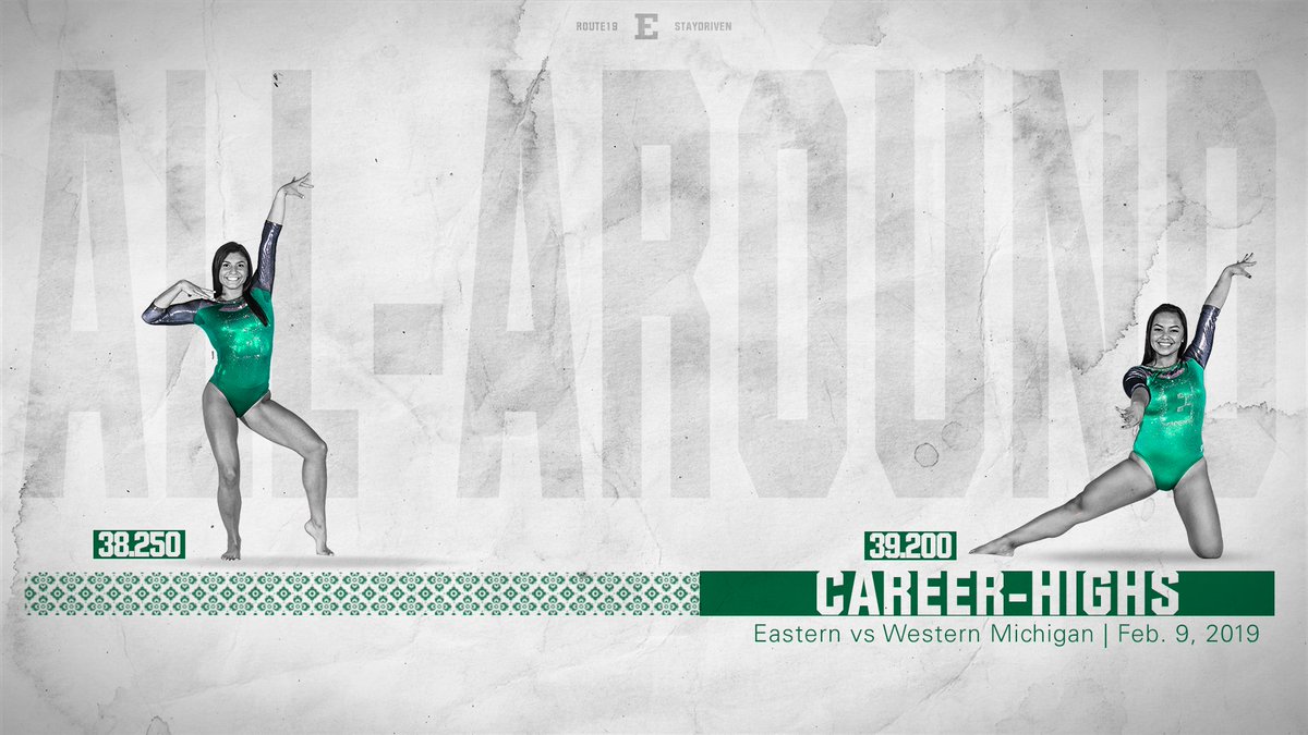 EMUGym's tweet photo. If you liked last weekend...
check out what we did this weekend! 

 Highest team score of the season✅194.850

@jadarondeau and @emilidobro34 career-high all-around scores✅ 

 #EMUEagles | #RoutE19 | #StayDrivEn https://t.co/KgYbPSWouo