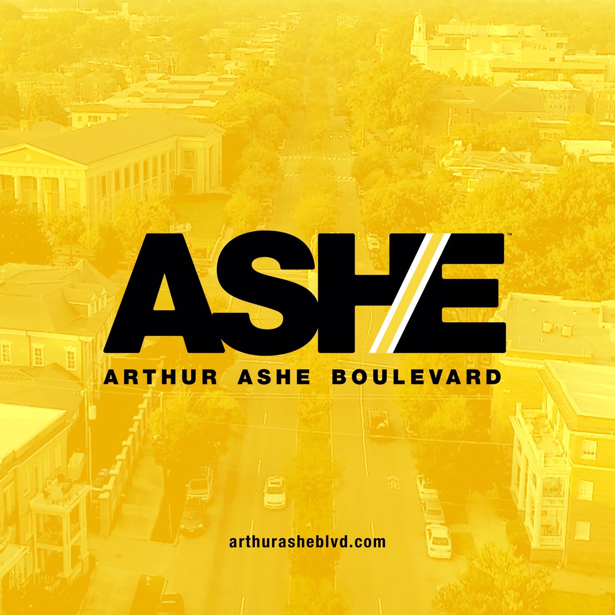 arthurasheblvd's tweet photo. No longer a project - its real now - say it with me: Arthur Ashe Boulevard!!! 
Lets get it. https://t.co/W8H76hN7j2