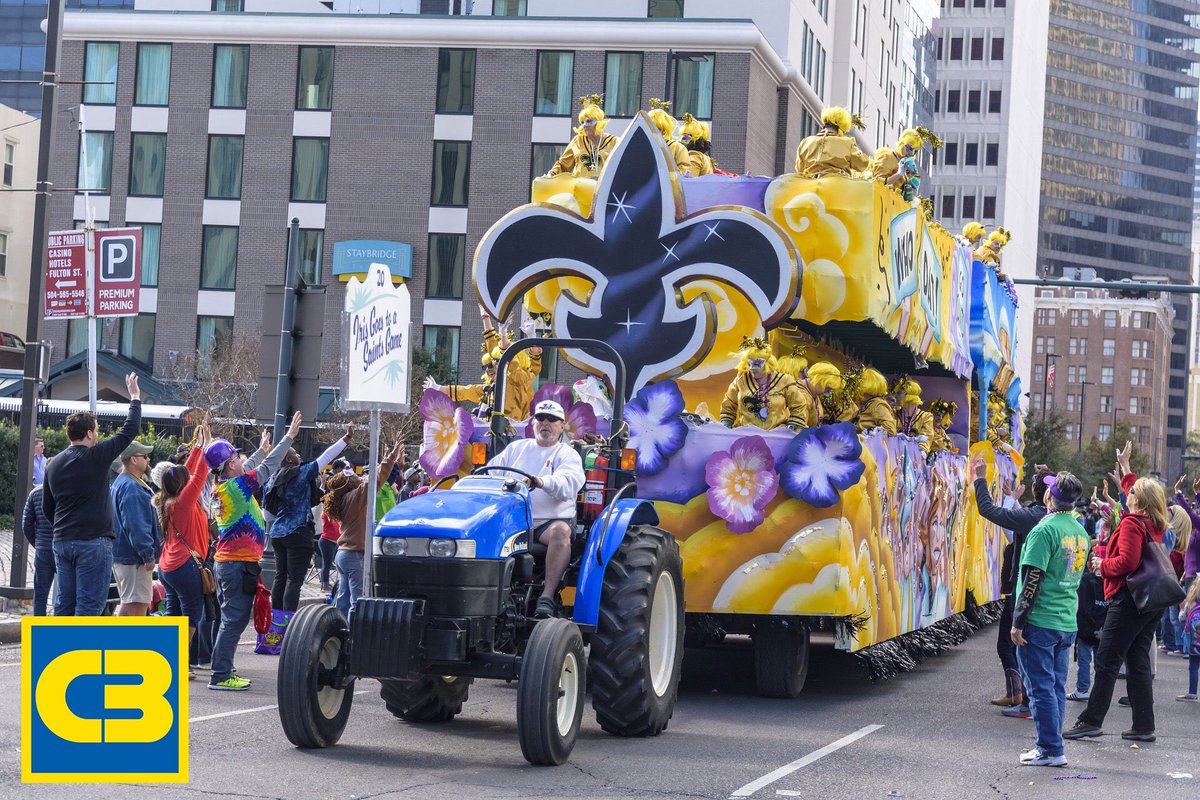 Tractors literally laissez les bons temps rouler during the Mardi Gras season! Be sure to look for our <a href="/NHAgriculture/">New Holland North America</a> big blues on the parade routes again this year...and show those hard-working drivers some NOLA love! #tractorlife #chautime #mardigras #NOLA #neworleans