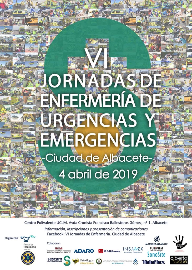 Javitoro1's tweet photo. VI Jornadas de Enfermería de Urgencias y Emergencias 
Os esperamos en Albacete el día 4/Abril
Vamos, inscríbete ya!!! https://t.co/Qr3dOGxS6z