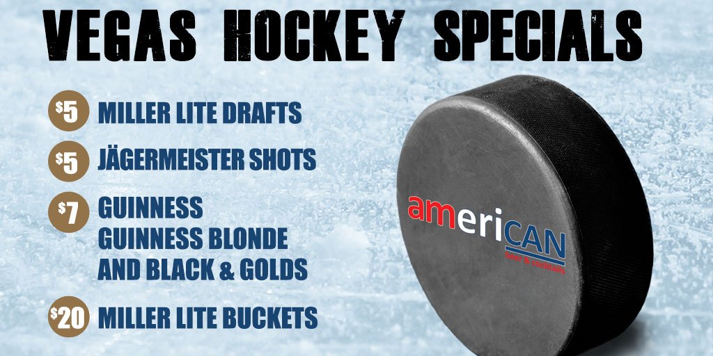 ameriCANbarLV's tweet photo. #AmeriCANBarLV is the best place to watch @GoldenKnights games! Watch all the hockey action on 20 HD TVโs and a vast selection of domestic and craft beer plus great drink specials! #LinqLife #GoKnightsGo #VGK #Vegas https://t.co/yCoulKSDL3