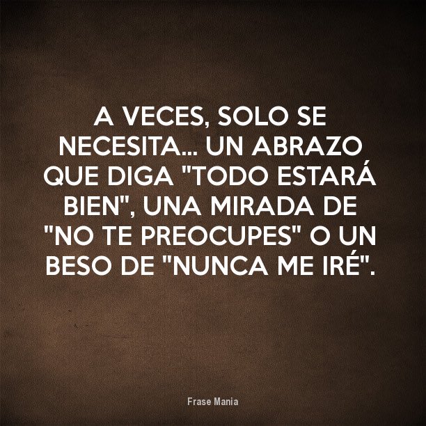 A veces...