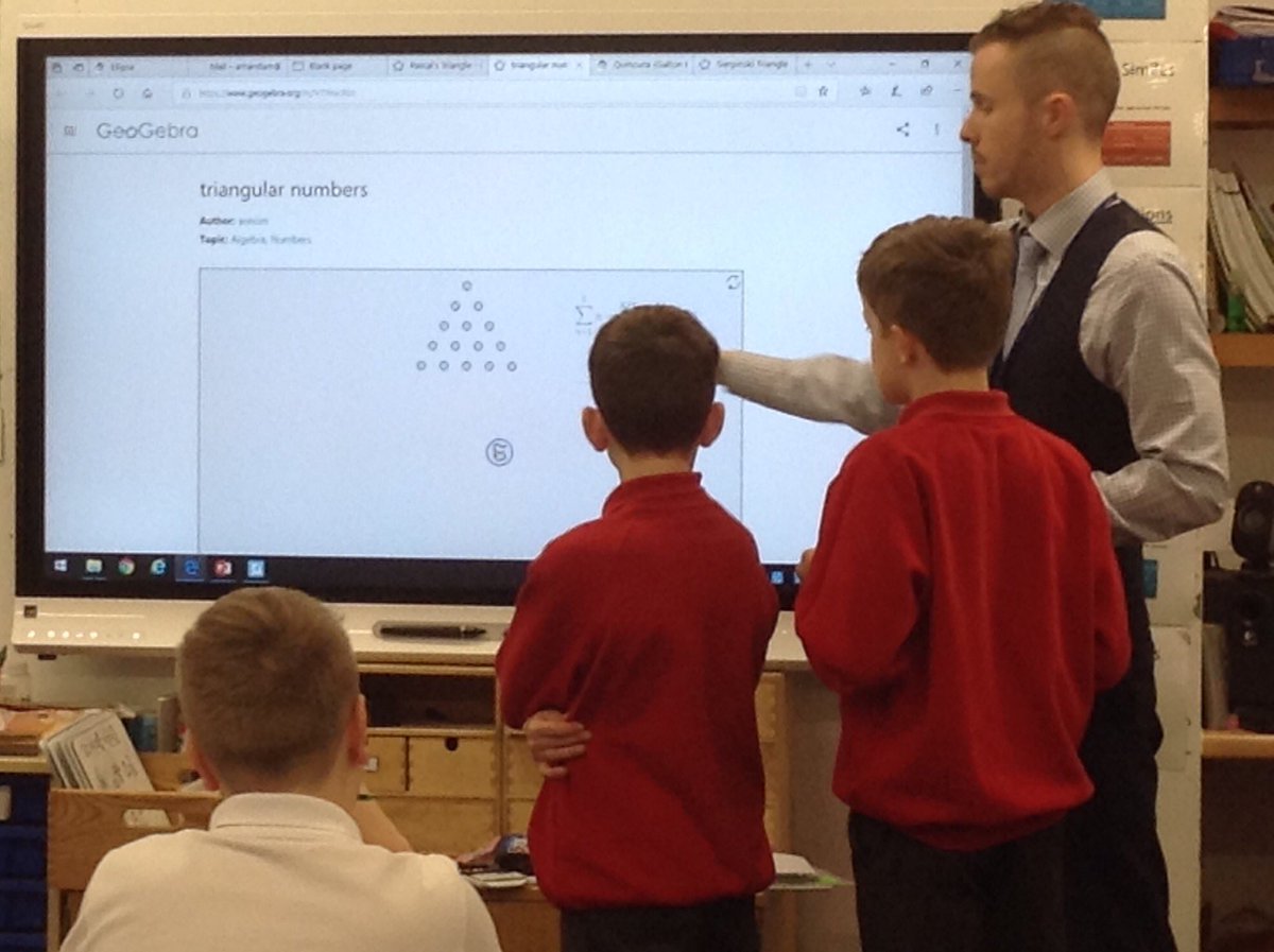 DrAmandaMoon's tweet image. Our @Ri_Science Primary Maths Masterclass in Guildford was an amazing discovery of French and Polish triangles. There was so much to investigate and share. Great work everyone! #PascalTriangle #SierpinskiTriangle @HTPDSchool @GCS_Maths @PhillippsR