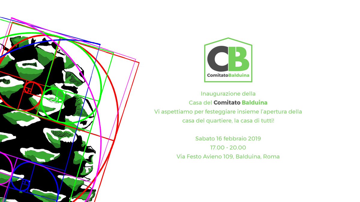 Sabato #16febbraio, dalle ore 17.00 alle 20.00, inaugurazione della casa del #Comitatobalduina per festeggiare insieme l'apertura della nuova sede! #Roma #balduina