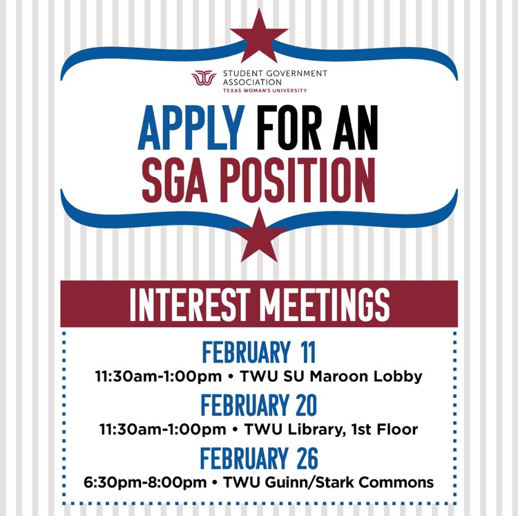 Looking to build your leadership skills? SGA May have the answer your looking for!!