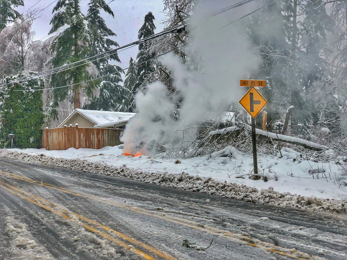 cabletech75's tweet image. PSE is working hard restoring power across the region. If you come across any down power lines assume they are live and stay back 30+ feet and call PSE or 911 to report burning lines.
@PSETalk