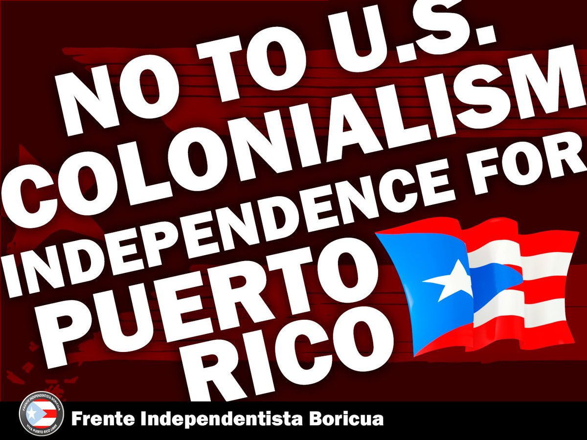 ManuelEMelende5's tweet image. ¡No al colonialismo!
¡Independencia para Puerto Rico!