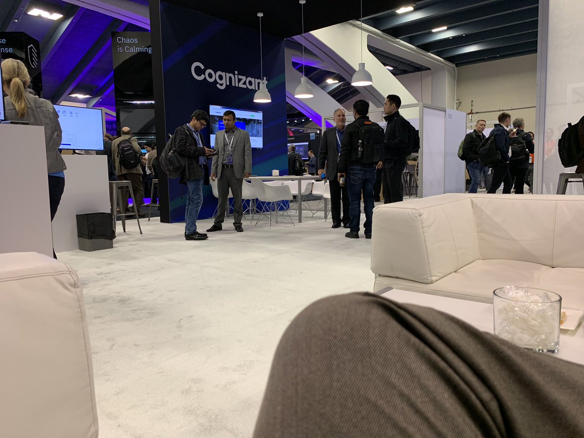 Hanging out at the @Cognizant #IBMThink booth talking #AI.