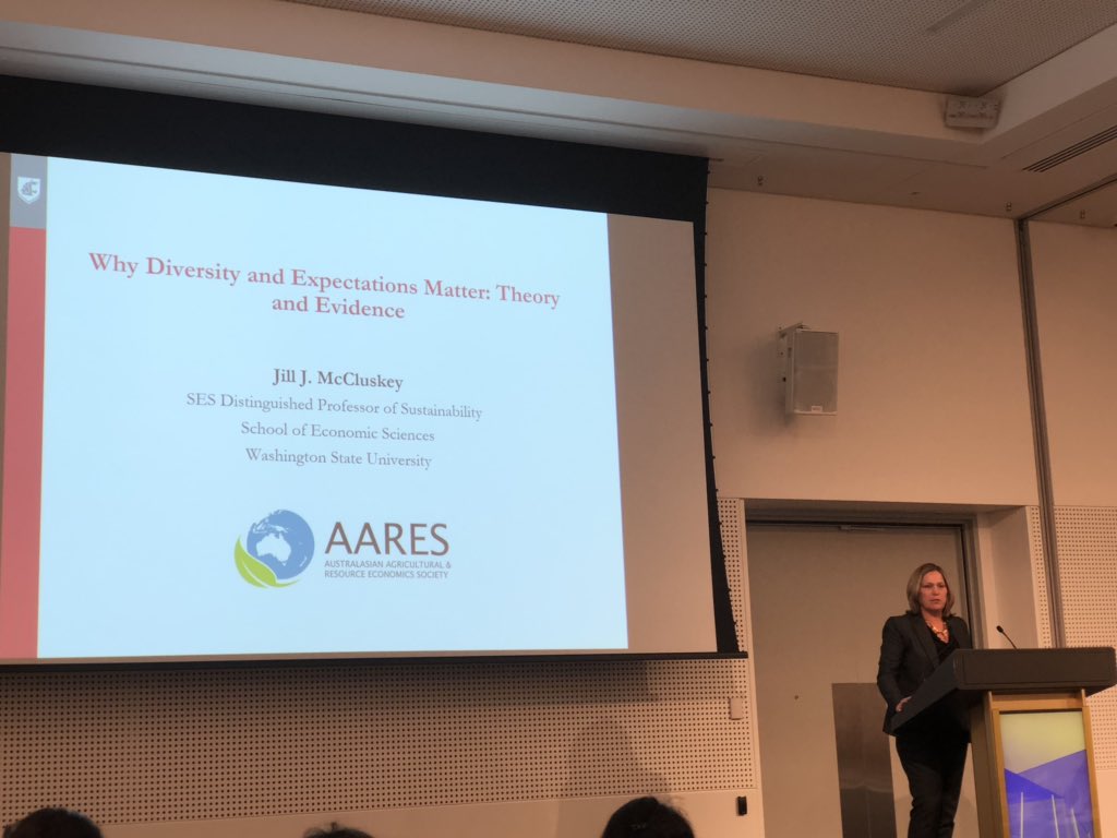 WendyUmberger's tweet photo. “Diversity makes us better! It makes us more sustainable!...If women or minorities are not included we underutilise our resources” inspiring comments by @jjmccluskey @AARES_Inc #WEN #2019AARES https://t.co/ihKMfusqfS