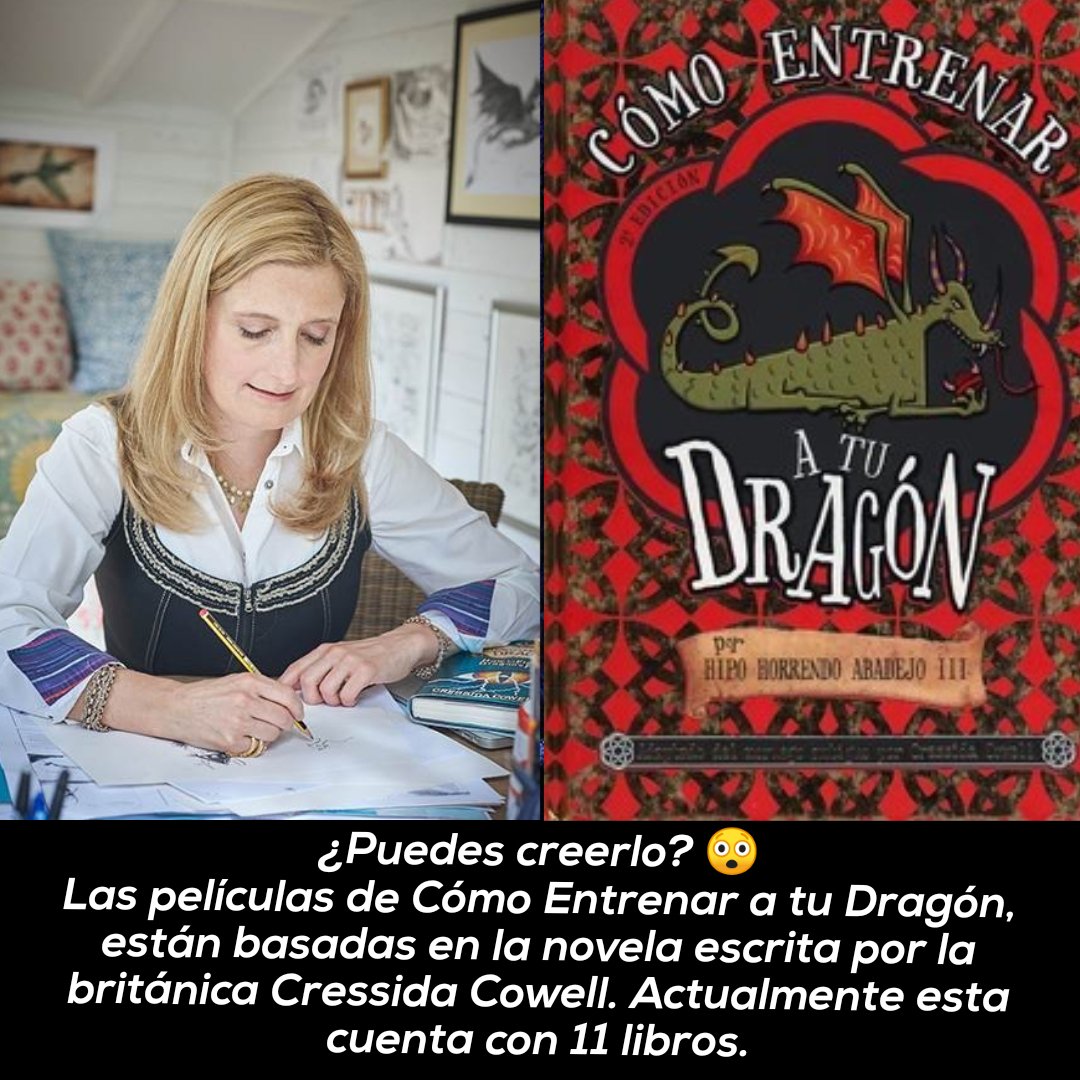 Cine_Script's tweet image. instagram.com/cine_script
#howtotrainyourdragon #howtotrainyourdragon3 #book #cressidacowell #sabiasque #dato #curiosidades #animation #adaptation #animacion #cine #cinefilo #cinefilos #cinema #cinematic #movie #movies #news #new #dragon #vikings #writer #escritos #adaptacion