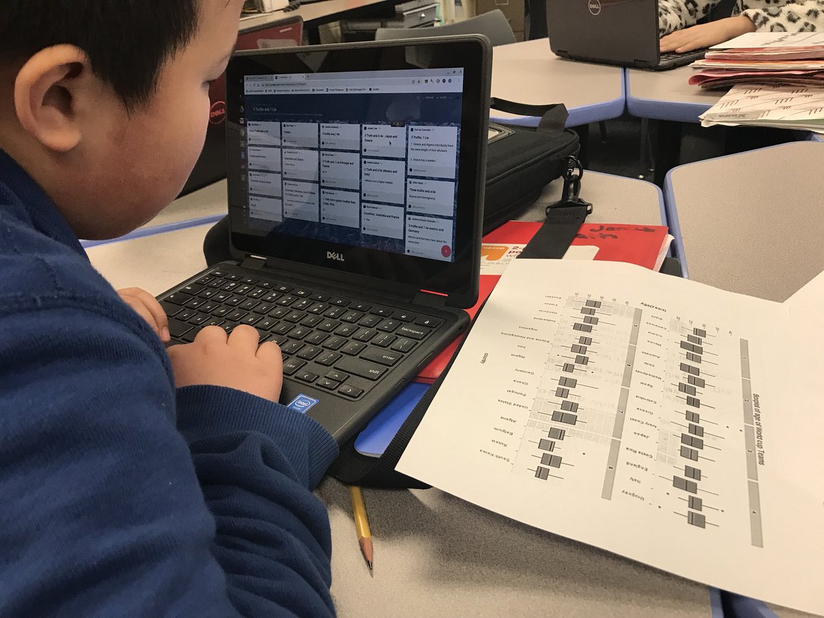 kiely_mrs's tweet photo. Three truths and one lie- Math edition! What better way to analyze and compare box plots?! https://t.co/PQ0hsZg2ja