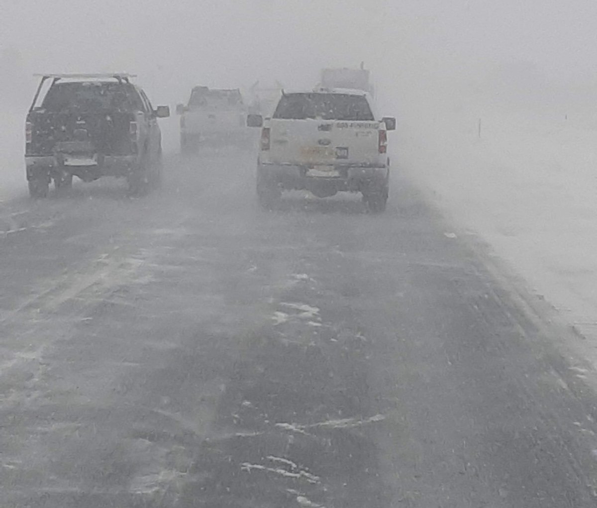 PeeJayAitch's tweet photo. Stay off Highway 1 in the Eastern Fraser Valley right now. Brian Goldstone who has gone back and forth between #Chilliwack and #Abbotsford today says this: “Highway 1 is a sheet of ice from Lickman to at least Sumas.” #BCStorm #trafficBC https://t.co/ApjVuwawq9