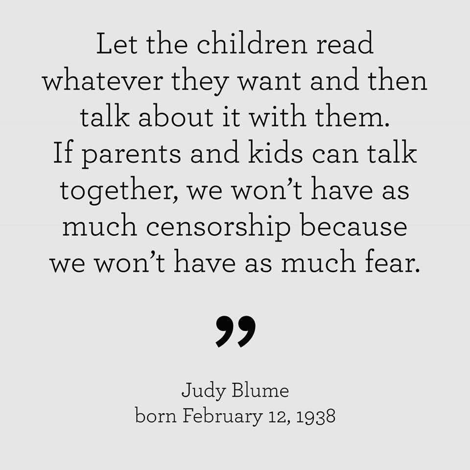 Happy Birthday Judy Blume! I loved her books as a kid!  