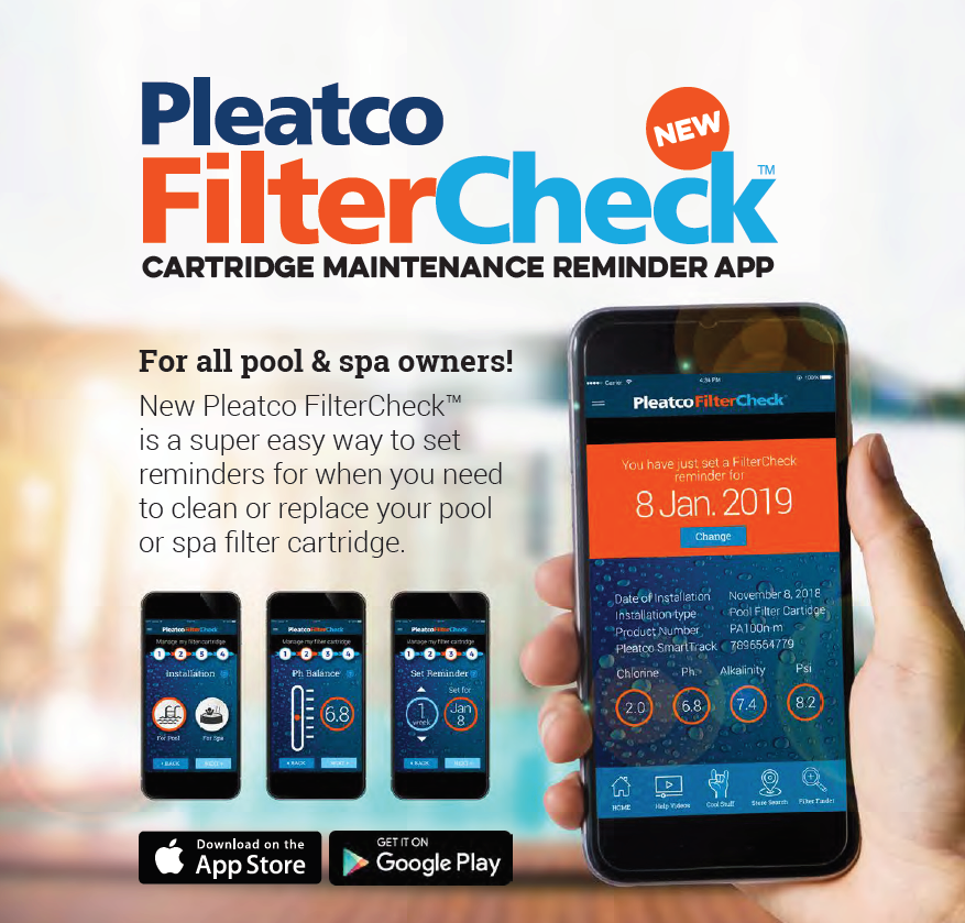 PleatcoPoolSpa's tweet photo. Pool & Spa owners, Pleatco #FilterCheck is the essential tool for you . . .
Download today
App store: https://t.co/g23FUr6EiY…
Google Play: https://t.co/w78VmSLEEy
#CleanWater #Filtration https://t.co/BiPhoQXGXJ