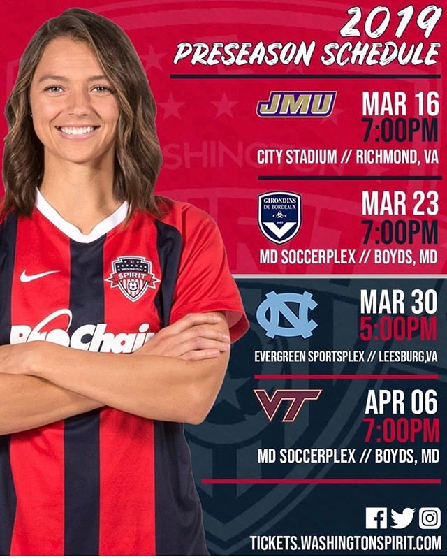 Come on out to the @MDSoccerPlex on March 23! Our @fcgbgirls take on @WashSpirit in a preseason friendly match.  #womansoccer