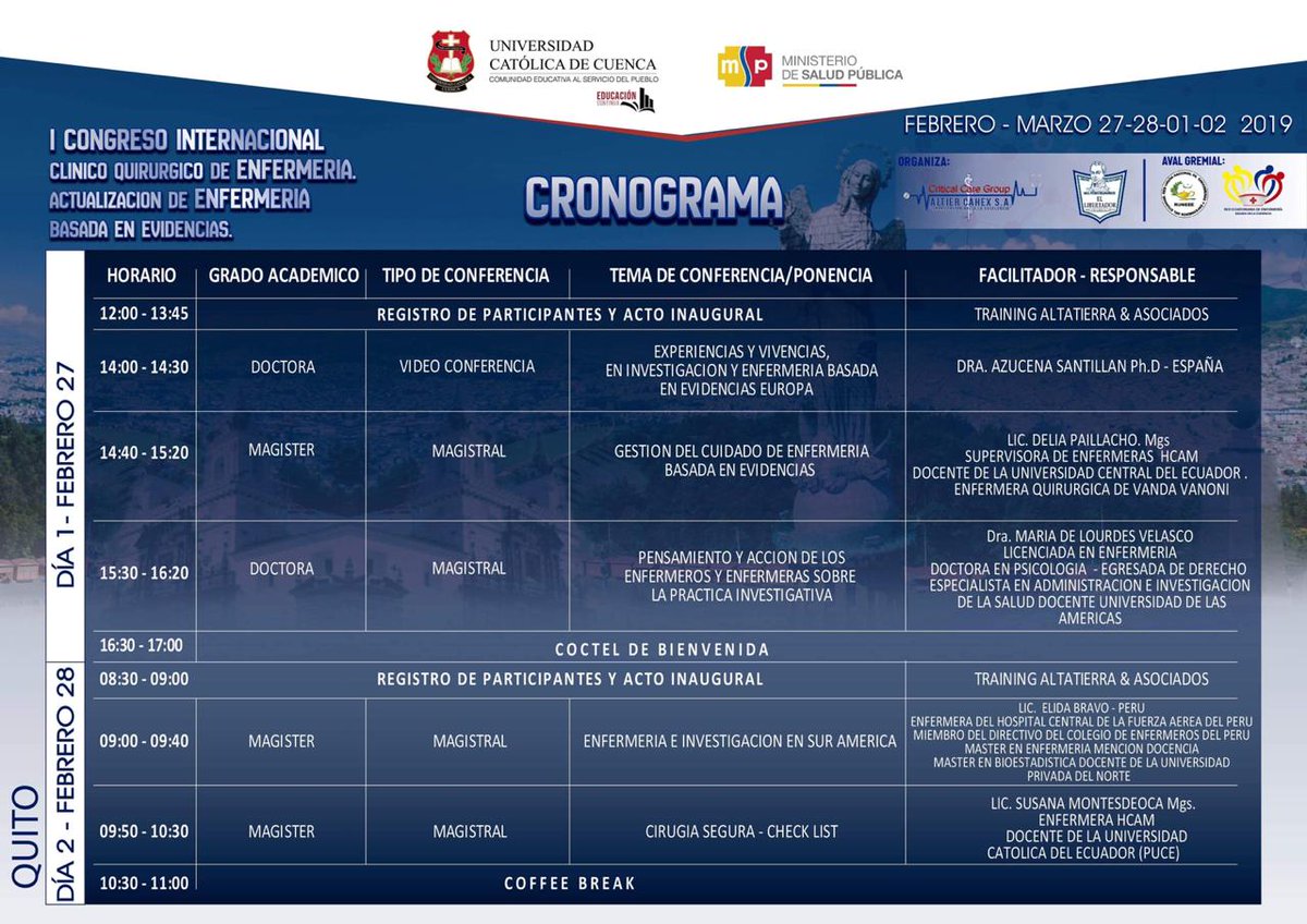 DavidGonzalez_N's tweet photo. ➡️ I CONGRESO INTERNACIONAL CLÍNICO QUIRÚRGICO DE ENFERMERÍA - ACTUALIZACIÓN DE ENFERMERÍA BASADA EN EVIDENCIAS ⬅️
🔻Critical Care Group🔻
👉 PARA ENFERMER@S 🏥
👉 Actualización en Enfermería 🤝
👀🙋♀️🙋♂️ Si vas de parte de #RUNEEE recibes el 10% de descuento 🤓😉 https://t.co/SLUsqYXchL