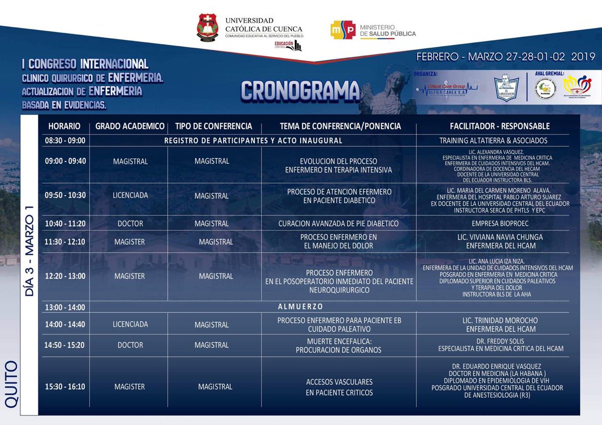 DavidGonzalez_N's tweet photo. ➡️ I CONGRESO INTERNACIONAL CLÍNICO QUIRÚRGICO DE ENFERMERÍA - ACTUALIZACIÓN DE ENFERMERÍA BASADA EN EVIDENCIAS ⬅️
🔻Critical Care Group🔻
👉 PARA ENFERMER@S 🏥
👉 Actualización en Enfermería 🤝
👀🙋♀️🙋♂️ Si vas de parte de #RUNEEE recibes el 10% de descuento 🤓😉 https://t.co/SLUsqYXchL