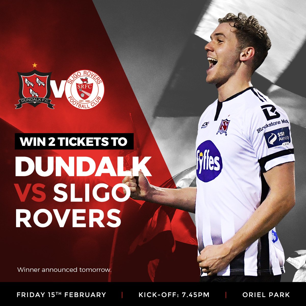 DundalkFC's tweet photo. 🚨WIN🚨    

Follow &amp; RT for a chance to win a pair tickets to our @SSEAirtricityLg opener against @sligorovers on Friday night.  

#DUNSLI #BeThere #CmonTheTown https://t.co/9twtWjRAoo