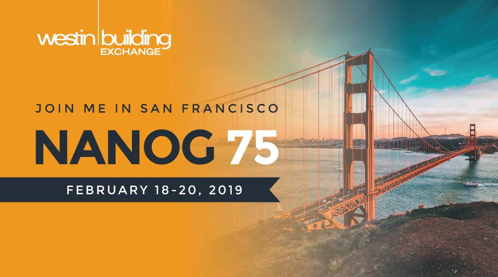 WBXSolutions's tweet photo. Let’s connect at NANOG 75!

Meet the WBX Team at #nanog75 to discuss how our building could benefit your  #peering strategy.

Contact us at wbxevents@westinbldg.com https://t.co/0nbEUzJ7ce