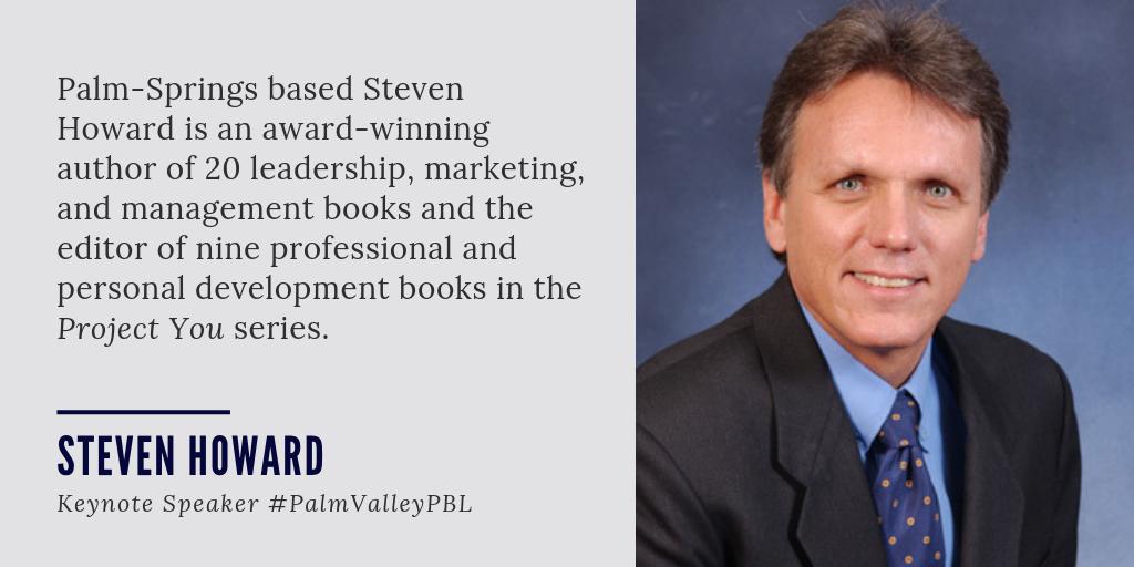 PVSFirebirds's tweet photo. We are so excited to announce our #PalmValleyPBL guest speaker, Steven Howard! Steven will be presenting two keynote sessions during the afternoon on Thursday, 2/21 of our @biepbl conference next week. See you then! #biePBL @PBLWorks #PBLChat #BeaLeader #LeadershipDevelopment https://t.co/pWFvNPeDGE
