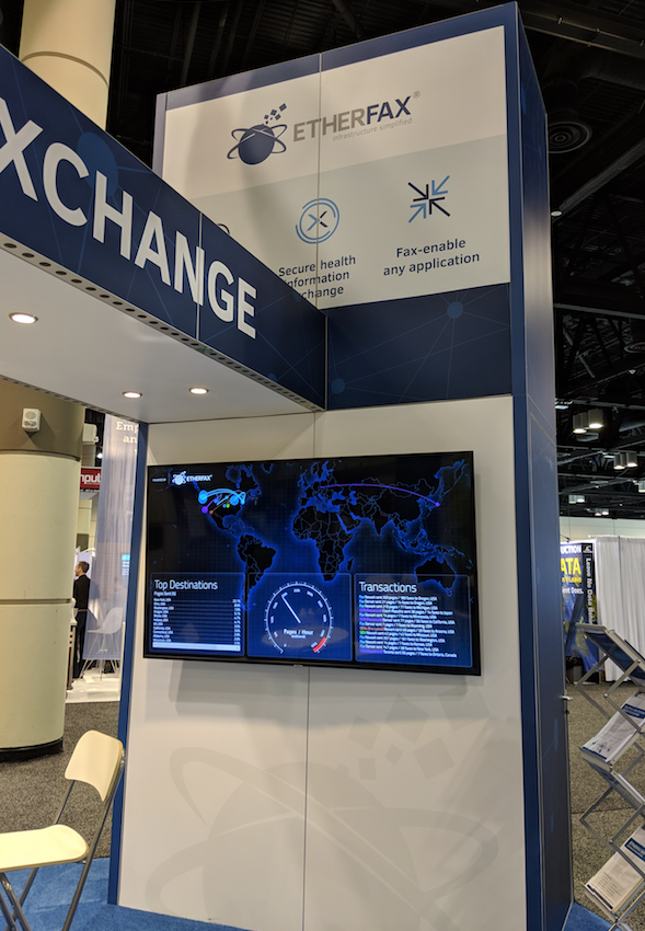 ETHERFAX's tweet photo. If you're at #HIMSS19, visit us at booth #7251! We're showcasing our #deviceintegrations with @lexmark and @AmbirTechnology as well as our #secure document delivery solutions offering end-to-end #encryption! #healthcareIT https://t.co/uy8qUWQ43L