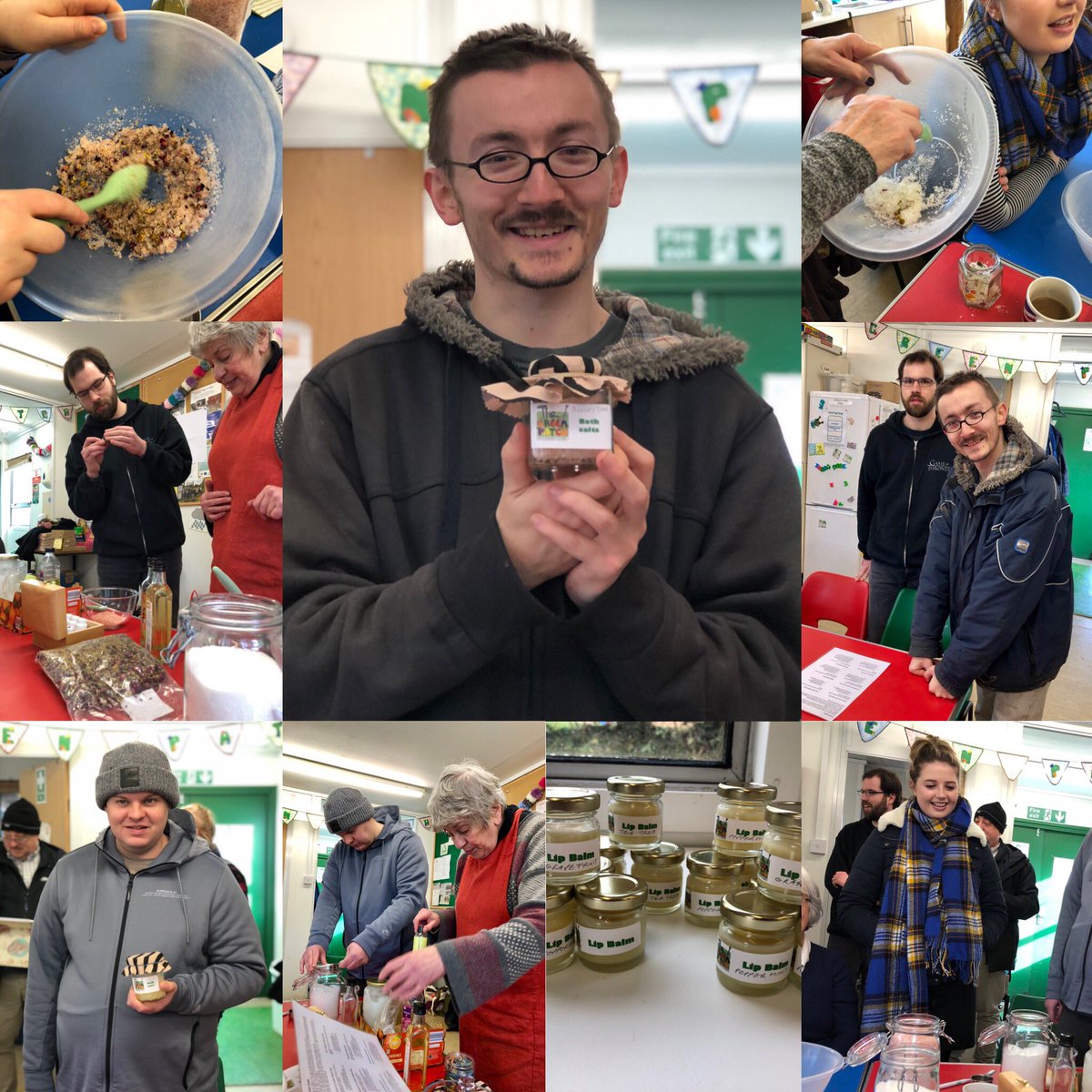 Digifem's tweet photo. Back To Books invited @Corbycomarts to come and mix up a variety of well being, herbal bath salts with some of our @ClearingSpaces @TheGreenPatch1 group #RachaelsFund @NorthantsCF #sleep #relax #musclesoak #sinushelp #fab More treats Thursday ๐ฅณ https://t.co/hMzGqzU2nr