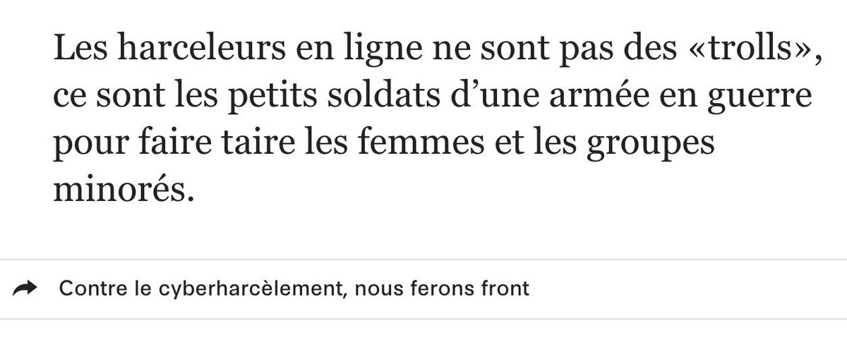 [MANIFESTE🗣️] 
"Contre le #cyberharcèlement nous ferons front."
Signé par plein de membres de la #LigueduLOVE 💛 en soutien à Mégane Kamel et à toutes les victimes de cyberharcèlement !
➡️liberation.fr/debats/2019/02…