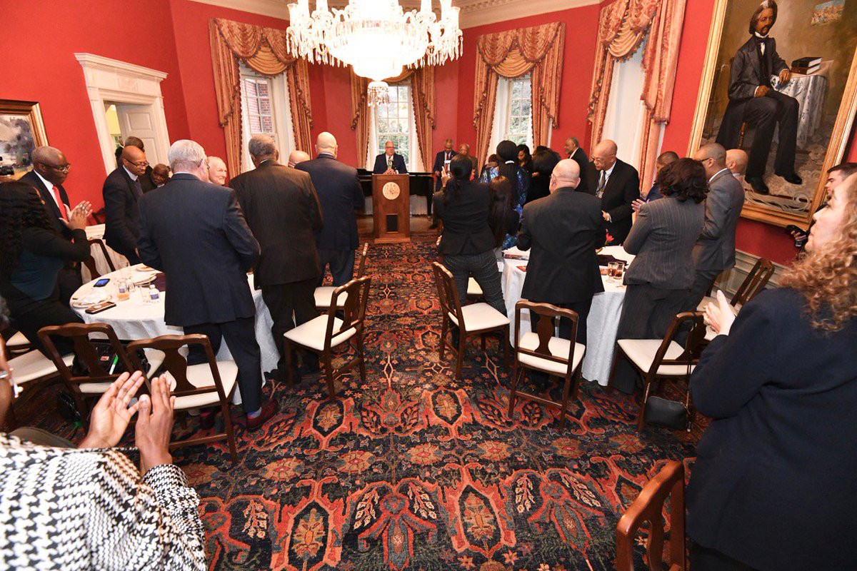 Enjoyed celebrating #BlackHistoryMonth with <a href="/GovLarryHogan/">Governor Larry Hogan</a>, First Lady Yumi Hogan, and many leaders of Maryland's African American community today at Government House in Annapolis!
