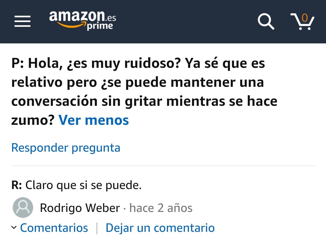 aPeri46's tweet photo. El mundo de las preguntas, respuestas y comentarios de los productos de Amazon es una mina de oro que no se está explotando lo suficiente. https://t.co/g5dikBNpHi
