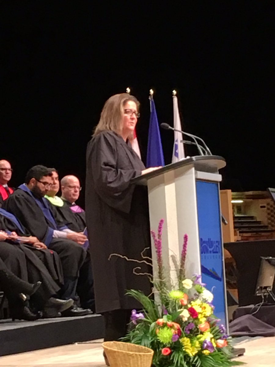 BowValley's tweet photo. “Think outside the box and don’t be afraid of failure” Thank you @carlenedonnelly for being our keynote speaker today. Your words of wisdom mean the world to us and the students will take your sentiments with them as they take the next step in their journey. 
#BVC18 https://t.co/Fup6grhyyP