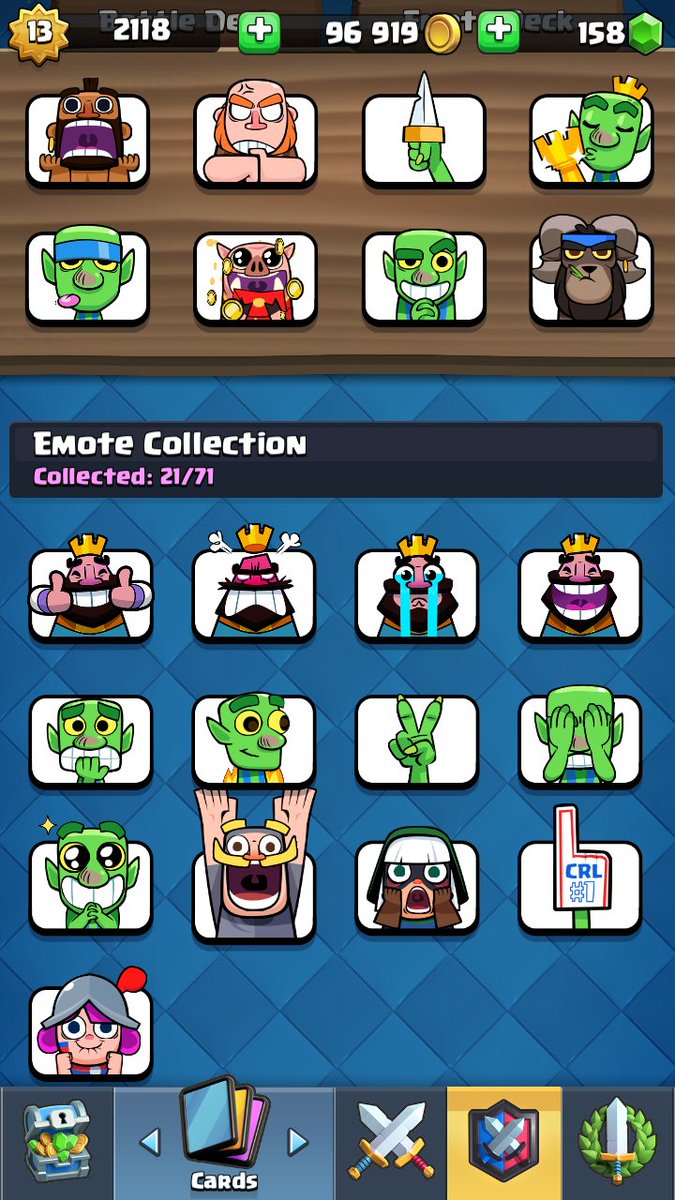 Me retiro de CR y pongo a la venta mi cuenta, pido la cantidad de $1600 pesos mexicanos.
La cuenta tiene: 
🎯Cambio de nombre
🎯Nivel máx
🎯 7 cartas máx
🎯 Emotes
🎯Trade Tokens
🎯 Récord de copas 4900
Agradezco Rt @DarkfightGT_