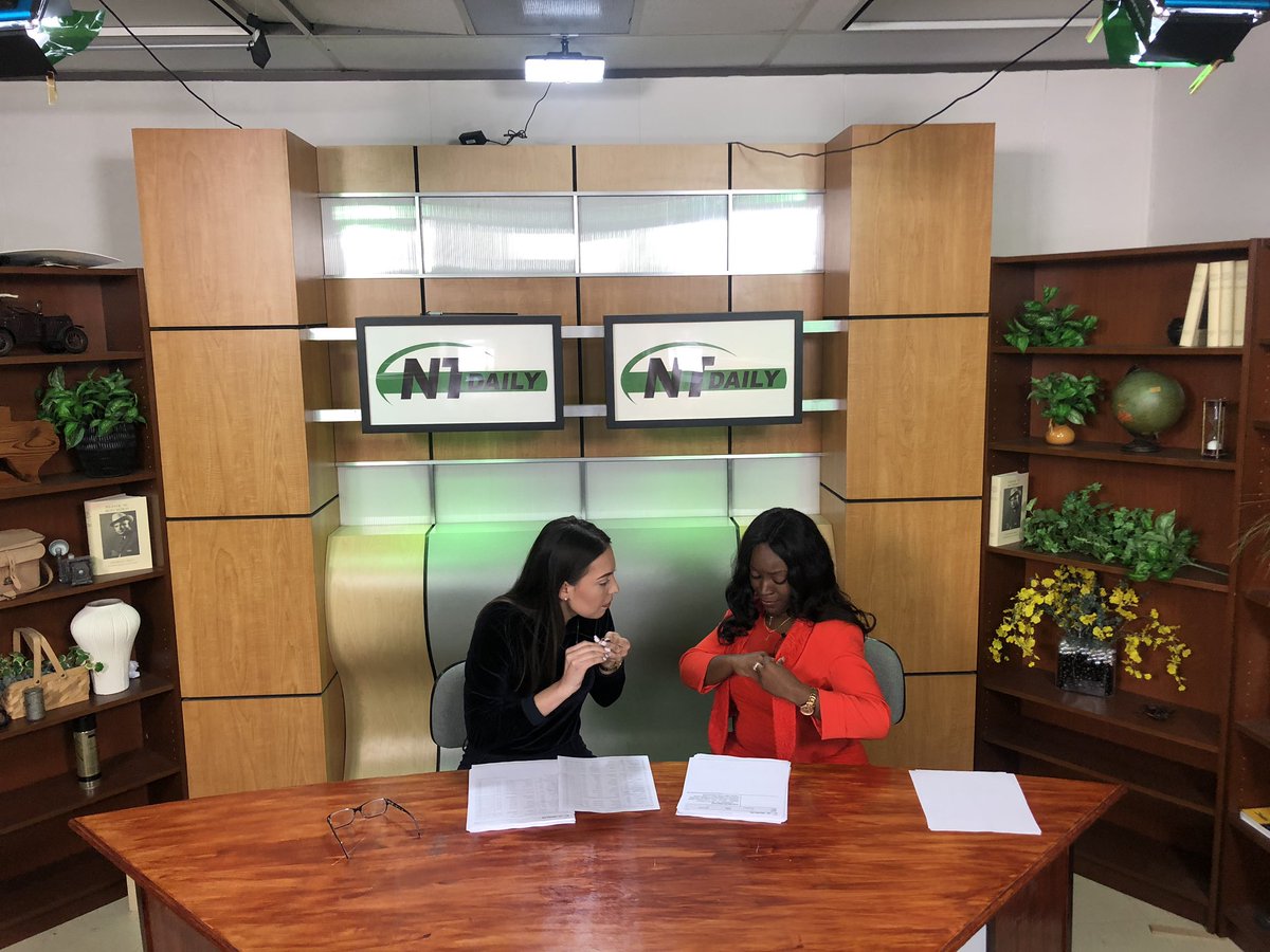 rea_elam's tweet photo. Our Anchors ate preparing for this evening newscasts. #NTDAILYTV going live at 4:30pm. https://t.co/9KvejnIUW8
