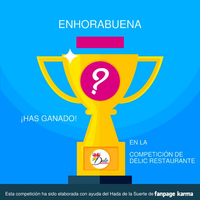 DelicRestaurant's tweet photo. ¡¡Tenemos Ganadora!! Para no arruinar la sorpresa la daremos a conocer publicamente en nuestras redes el día 14 de Febrero, mientras tanto nos pondremos en contacto con ella para organizar la entrega del premio
¡Gracias a todos por particpar! https://t.co/hIknir4QfG