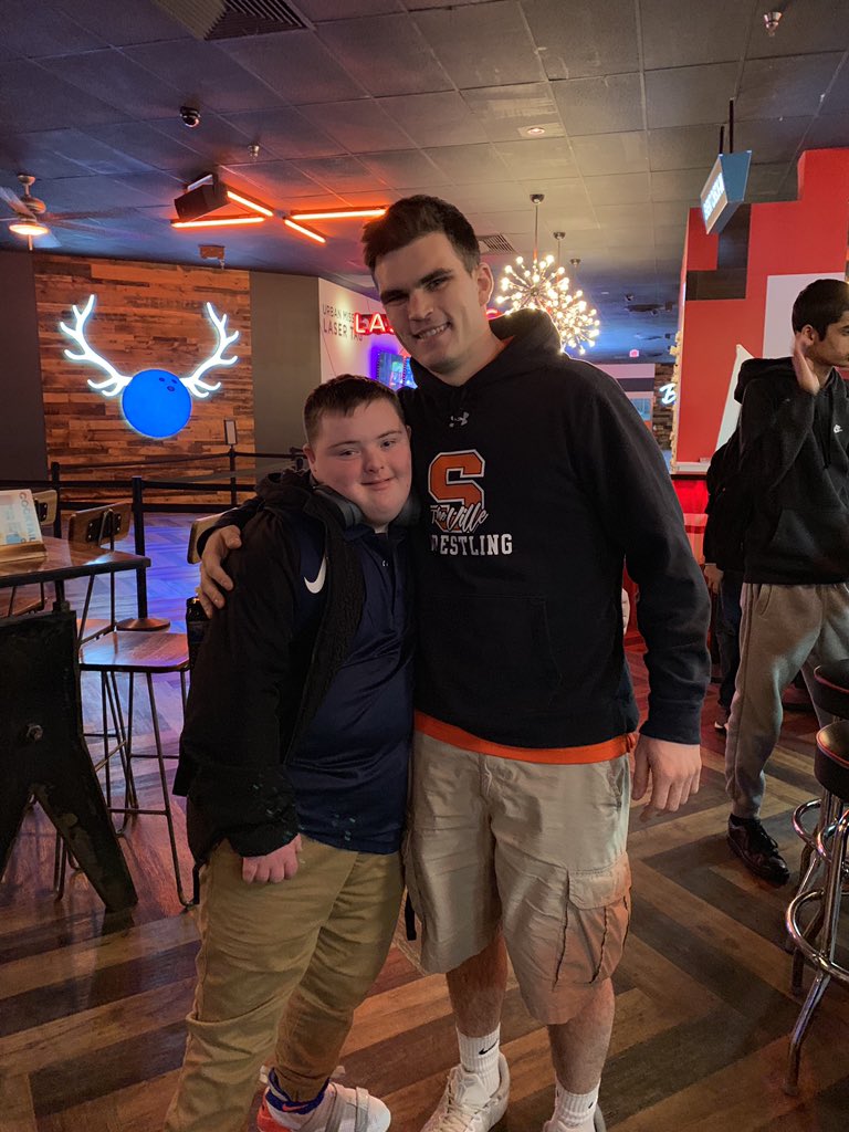 Senior @Andrew_Diodato, missing from the group photos, deserves his own shoutout. Andrew has been with Unified Bowling since it’s inaugural year and has exemplified the role of student athlete partner. His leadership and commitment to inclusion set the bar for all of us!